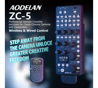 AODELAN ZC-5 650FT Telecomando multifunzione wireless per Canon IRIS FOCUS ZOOM ISO OSD ND regolabile, Sostituisci Canon RC-V100