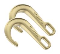 AODESTINY 2 Ganci a J Resistenti da 20,3 cm per Traino, Gancio a J Placcato in Zinco Giallo, Grado 70, Gancio a J per Catena di Trasporto, capacità di carico Pesante 2,449 kg