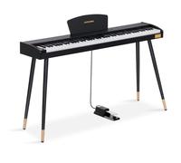 AODSK Piano digitale, tastiera full size a 88 tasti, 128 toni e ritmi, connettività MIDI/USB, jack per cuffie