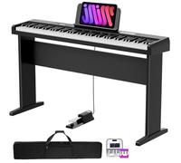 AODSK Tastiera digitale semi-ponderata a 88 tasti con 128 toni, 128 ritmo, 20 canzoni demo, lezione di pianoforte, pedale di sostegno