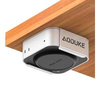 AODUKE Alluminio Alloy Mac mini M4 Under Table Bracket, 2024 Mac mini M4 Pro Wall Mount Stand, Hanging Rack Compatible with VESA Hole Monitor Mount or Plaster Wall, Dock Accessories-AJM4-BS