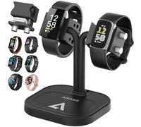 AODUKE Universal Dual Watch Charger Dock, 2 in 1 Adjustable Smart Fitness Tracker Charging Station (A33S Black)