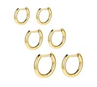 AOEDEJ G23 - Orecchini a cerchio in titanio e argento, 18 g, piccoli orecchini a cerchio da 8 mm/10 mm/12 mm, per orecchie sensibili, per piercing multipli, cartilagine, Titanio, Nessuna pietra