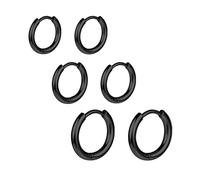 AOEDEJ G23 - Orecchini a cerchio in titanio e argento, 18 g, piccoli orecchini a cerchio da 8 mm/10 mm/12 mm, per orecchie sensibili, per piercing multipli, cartilagine, Titanio, Nessuna pietra