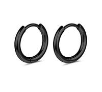 AOEDEJ G23 - Orecchini a cerchio in titanio e argento, 18 g, piccoli orecchini a cerchio da 8 mm/10 mm/12 mm, per orecchie sensibili, per piercing multipli, cartilagine, Titanio, Nessuna pietra