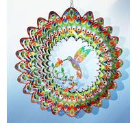 Aoedelyart Girandole a vento colorate in acciaio inox con colibrì, per cortile e giardino, 30,5 cm, per decorazioni esterne e interne, regalo unisex per tutti i tipi di festival