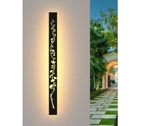 AOEH Lampada Da Parete Per Esterni Appliques Ginkgo Nera Lunga Ip65 Impermeabile 3000k 32w LED Apliques Per Villa In Alluminio Per Giardini Patio Luce Da Esterno Per Interni Lampada Da Esterno,100cm
