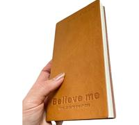 Aoerway Lined Notebooks, Record Your Thoughts, Set of 2 (Brown)