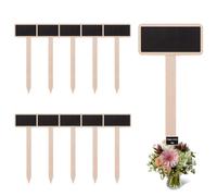 AOEVUIR 10 Pcs etichette per piante in legno tipo T lavagna per piante da giardino etichette per piante da giardino con pennarello per piante da esterno e da interno in vaso erbe etichette