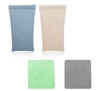 AOEVUIR 2 Pcs Custodie per Occhiali Morbide Astuccio Occhiali da Sole Portaocchiali Borsa di Stoccaggio Portapenne Pochette da Viaggio Scuola Ufficio Casa Regalo(with 2 panno per occhiali)