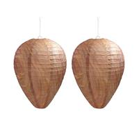 AOEVUIR 2 Pcs Nido di Vespe Esca Nido Finto di Vespe Appeso Nido Artificiale di Vespe Repellente Anti-Vespa Naturale Ecologico per Casa Giardino Balcone Esterno