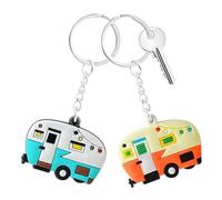 AOEVUIR 2 Pcs Portachiavi a forma di camper retrò Accessori per rimorchi da viaggio portachiavi carini per auto e camper Ideali per decorare e personalizzare il tuo camper