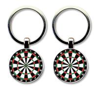 AOEVUIR 2 Pcs Portachiavi Darts, Regali Freccette per Uomo, Idee Regalo per Giocatori di Freccette, Accessorio Freccette, Decorazione Freccette
