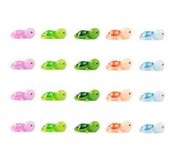 AOEVUIR 20 Pcs Tartarughe Mini Resina, Luminose Figurine Marine per Feste di Compleanno Casa Giardino Decorazioni - 5 Colori