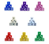 AOEVUIR 40 Pcs Dadi da Gioco in Acrilico 8 Traslucido Colori Esaedro Dadi per enzi, Farkle, Yahtzee, Bunco or Insegnare i Matematici