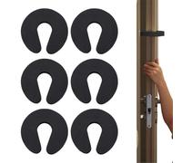 AOEVUIR 6 Pezzi Protezione per Porte, Sicurezza Bambini Anti-Incidente, Fermaporta e Fermafinestra in Schiuma EVA, Blocca Porta per Evitare Schiacciamento delle Dita, Nero