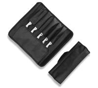 AOEVUIR Borsa Porta Coltelli, Rotolo in Tela Cerata Resistente con 5 Scomparti, Custodia Portacoltelli per Campeggio e Escursioni, Idea Regalo per Chef e Uomini