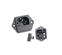 Aofan 2 pezzi IEC320 C14 3 piedi maschio spina con portafusibili terminale maschio AC 250V 10A