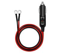 Aofan Presa accendisigari da auto maschio a connettore terminale ad anello con fusibile da 20 A per inverter, pompa ad aria, tazza elettrica, audio auto, MP3, ecc. 12 V 24 V 1,5 m