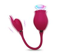 AOFCESQY 2 in 1 Silicone Ṽ Bràtóri Dónnà Pèn Ṥucchîa Çlîtòrîdé Màssàggiàtore Eléttrico, 10 Modalità Di Ṽ Bràzióne+10 Modalità Di Ṥúzîòne Ṽ Bràtóri Çlîdórîde Dónnà 100% Impermeabile