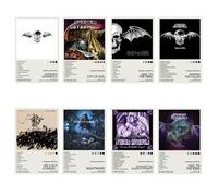 AOFCESQY Poster Avenged Sevenfold con copertina di album in edizione limitata (set da 8) senza cornice, 20 x 30 cm, poster su tela, decorazione per camera da letto, ufficio, camera da letto, regalo,