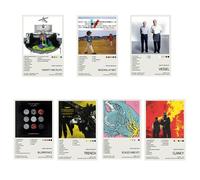 AOFCESQY Poster in edizione limitata Twenty One Pilots con copertina di album (set da 7) senza cornice, 20 x 30 cm, poster su tela, decorazione per camera da letto, ufficio, camera da letto, regalo,