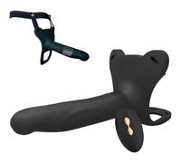 AOFCESQY Wirēlēss Vībrāťòré S Rap On Fàll I Dossābile per U Mó R Ālīstīcó Silicóné Mórb Do Nero, Vîbrātøri Dônna Pé É F Nťo per U Mini Indøssabile Ịd con Cinťura D Ldò Reàlisťico per Lē