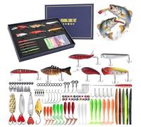 Aofesel 104PCS Accessori da pesca Scatola a sorpresa, regali di qualità per pescatori, regalo di pesca con ganci, pesi, rimozione ami e accessori da pesca, regalo per adulti uomini e donne 2026