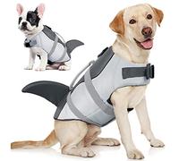 AOFITEE Giubbotto Salvagente per Cani, Giubbotto di Salvataggio per Cani con Squalo, Ripstop Regolabile Salvagente per Cane con Robusta Impugnatura di Soccorso