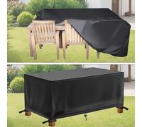 AOFOAE Coperture per Mobili Da Giardino Impermeabili 400x370x84cm/Lunghezza X Larghezza X Altezza Copertura Mobili Da Esterno,Telo Copertura Tavolo Esterno Impermeabile per Eventuali Mobili