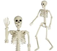 AOFOX OFOX Halloween a grandezza Naturale Scheletro Intero Corpo Umano Ossa con articolazioni mobili per Il cimitero Spaventoso della casa infestata del cimitero (90cm-White)