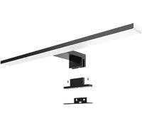 Aogled Lampada da Specchio a Led per Bagno 10W 40cm 820lm 6000k Bianco Freddo Illuminazione per Armadietto a Specchio Impermeabile Lampada da Bagno per Specchio pa Parete, Assemblaggio 3in1,Nero