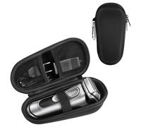 AOGOE Custodia da Viaggio per Rasoio Elettrico Braun Serie 3, Serie 5, Serie 6, Serie 7, Serie 8, Serie 9, Portatile Case per Rasoio Elettrico, Borsa Rigida in EVA da Viaggio, Nero