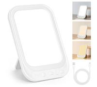 AOGOE Lampada per Terapia della Luce 10000LUX, Lampada a Luce Diurna con 3 Temperature di Colore 5 livelli di Luminosità e 4Timer, Lampada SAD Pieghevole a 90° per Ufficio/Casa, Senza Raggi UV