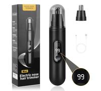 AOGOE Tagliapeli naso e Orecchie, Tagliapeli per Naso Professionale Indolore, Ricaricabile USB Rasoio IPX7 Impermeabile, Rasoio Orecchie per Uomini e Donne, Display della Carica