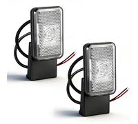 AOHEWEI 2 luci di posizione laterali a LED bianche per rimorchio, anteriori e indicatori di direzione per camion 12V/24V con riflettore, omologate ECE R91 R10 per camper, furgoni, barche, camion