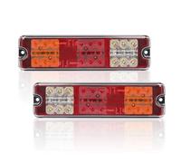 AOHEWEI 2Pcs Luci Posteriori per Rimorchio 12V/24V 27 LED Super Luminosi Impermeabili Indicatori direzione/Freno/Coda/Retromarcia/Riflettore Lampada per Camion Camion Caravan Van Trattore