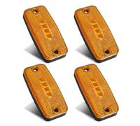 AOHEWEI 4 luci di posizione laterali a LED gialle per rimorchio, luci di posizione anteriori per camion 12V/24V con riflettore ECE R91 R10 omologate per camper, furgoni, barche, roulotte e caravan