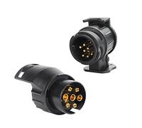 AOHEWEI Adattatore per Presa da 7 Pin a 13 Pin e da 13 Pin a 7 Pin per rimorchio, Adattatore di Traino Impermeabile 12V, connettore convertitore per Presa elettrica Adatta per rimorchio Caravan