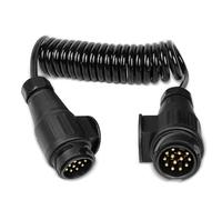 AOHEWEI Cavo di prolunga per rimorchio a 13 Pin 2M 12V Connettore a Spirale a 13 Vie con Spina per Gancio di Traino Caravan Veicoli Camion Barche Accessori