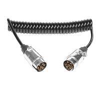 AOHEWEI Cavo per Rimorchio 7 Poli Metallo 1.8M con Connettore Spina a Spina di Traino Lega di Alluminio 12V per Rimorchio Camion Barca Caravan o Altro Veicolo Commerciale