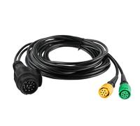 AOHEWEI Cavo Rimorchio 5 m con Spina 13 Pin e 2x Connettore 6 Pin - Fascia Cablaggio con Connettore a Baionetta per Luci Rimorchio Fari Posteriori