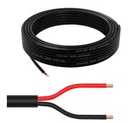 AOHEWEI Cavo Rotondo Bipolare 2×4,0 mm² - Filo Elettrico a 2 Conduttori in Rame per Auto/Barche 5V 12V 24V 60V, Parete Sottile Rosso/Nero (5/10/20/50 Metri)
