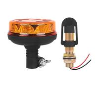 AOHEWEI LED Luce Lampeggiante Rotante Ambra con Supporto 12V/24V 6 Modelli | 16 LED Lampada Emergenza Stroboscopica Avvertimento per Macchine Agricole Veicolo Commerciale Scuolabus Trattore Escavatori