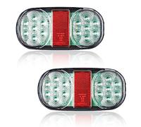 AOHEWEI Luci posteriori per rimorchio senza fili Luci posteriori per camion magnetiche a LED Senza cavo 12V Approvato ECE con spina a 7 pin per rimorchio, camion, roulotte o camion (Luci posteriori G)