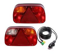 AOHEWEI Set di Fanali per Rimorchio Luci Posteriori per Camion Lampada del Freno Illuminazione Dell'indicatore Kit di Cablaggio con Spina 13 Poli e Cavo a 5 Poli 5,5 m Per Caravan o Camion