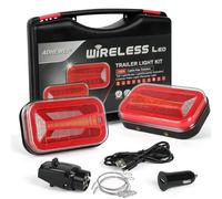 AOHEWEI Set di luci posteriori per rimorchio a LED wireless magnetiche 12/24 V, luci posteriori dinamiche impermeabili senza cavo con magnete Approvato ECE EMC per rimorchio, camion, roulotte