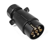 AOHEWEI Spina per rimorchio a 7 Pin Impermeabile, 12V Plastica Spina per rimorchio a 7 Pin Adattatore connettore di Cablaggio Tipo N per Camion Camper Auto Barca Roulotte Traino
