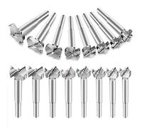 Aohoo 16PCS Punte Forstner per Legno (Ø15-35mm),Set Di Punte Per In Acciaio Legato Rivestito In Titanio Di Punte Per Metallo Ideale Per Realizzare Fori Con Fondo Piatto Pulito In Legno