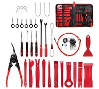 Aohoo Kit Leve Dmontaggio Interni Auto, 43Pcs Attrezzi per Smontare Plastiche Auto,Leve Plastica Smontaggio per Smontare Pannello,Interno,Radio(Material Pom,Alta Durezza, Ma Non Danneggia l'Veicolo)
